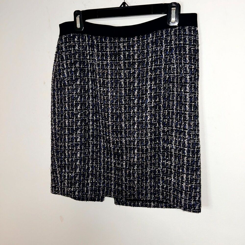 White House Black Market Skirt Suit Women's Small 10 Black White Tweed Business - Picture 4 of 13